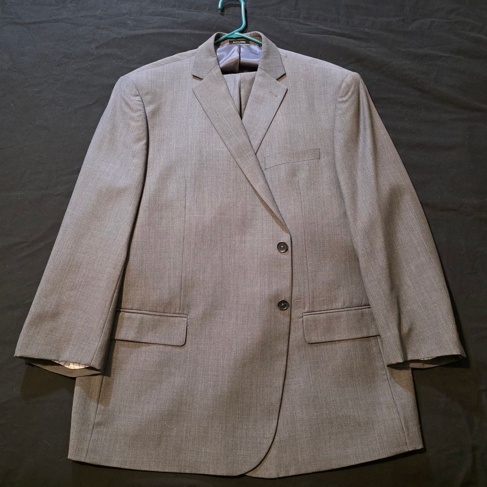 Pronto Uomo Classic Gray Suit 50R Pants Size 48/28
